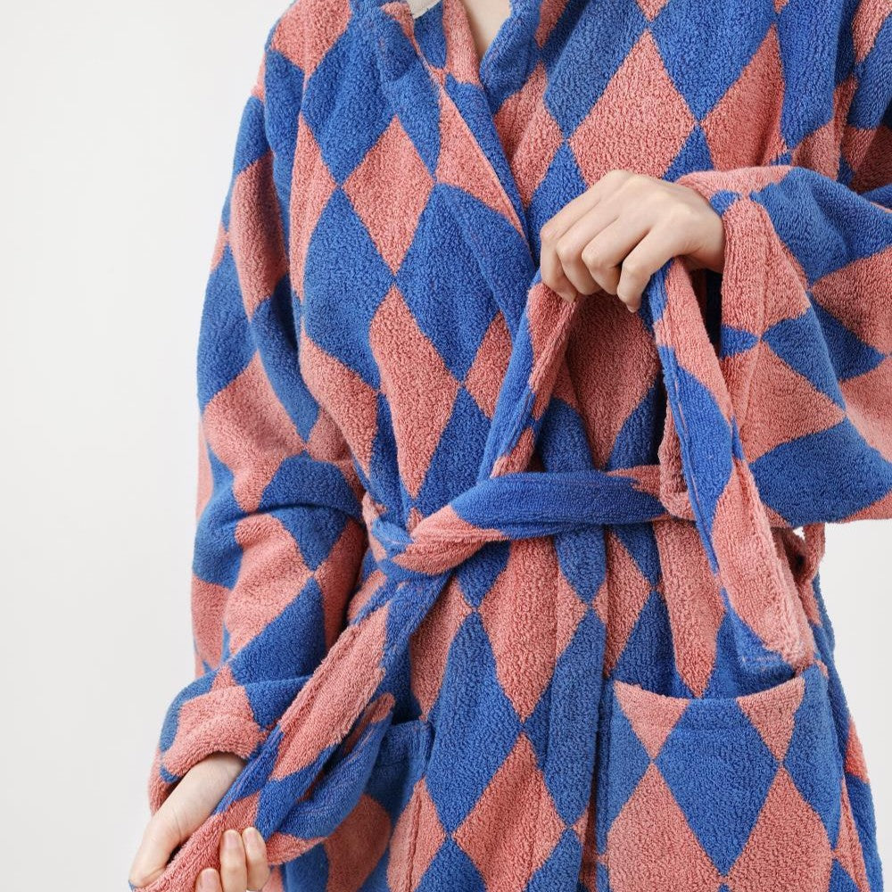 Striped Long-Staple Cotton Bathrobe - Soft and Cozy for Relaxation