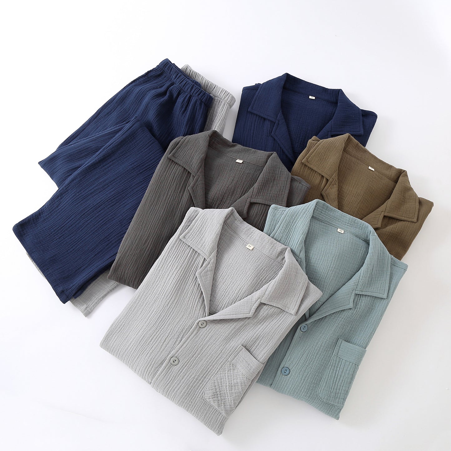 Men's Long Sleeve Cotton Pajama Set