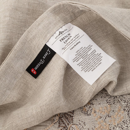 100% French Linen 4-Piece Bedding Set – Breathable, Natural & Relaxed Comfort
