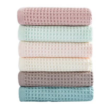 Home Soft &amp; Absorbent Large Honeycomb Cotton Bath Towel | 27.5 × 55 in