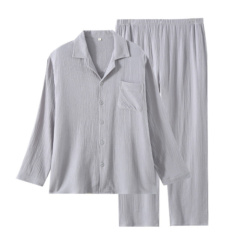 Men's Long Sleeve Cotton Pajama Set