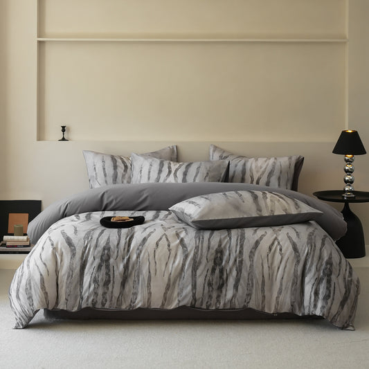Soft Cotton 4-Piece Bedding Set – Winter Warmth in Minimalist Design
