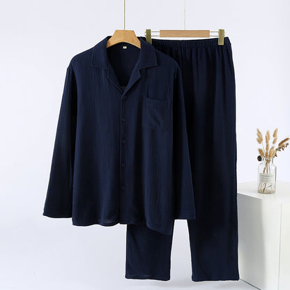 Men's Long Sleeve Cotton Pajama Set