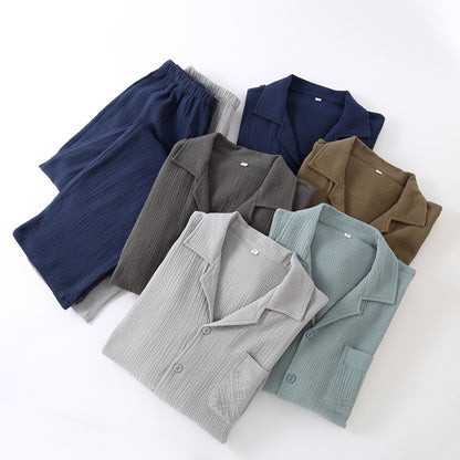 Men's Long Sleeve Cotton Pajama Set