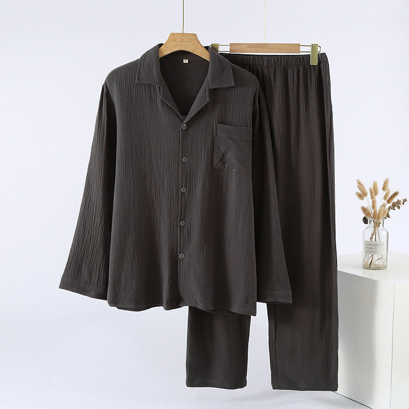 Men's Long Sleeve Cotton Pajama Set