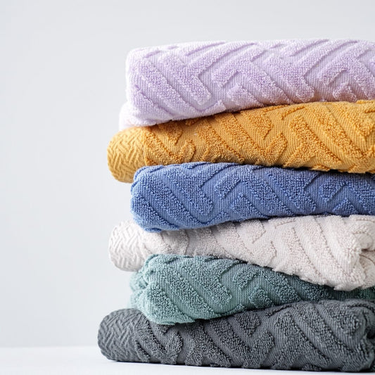 Ultra-Absorbent Cotton Face Towel – Water-Washed Texture