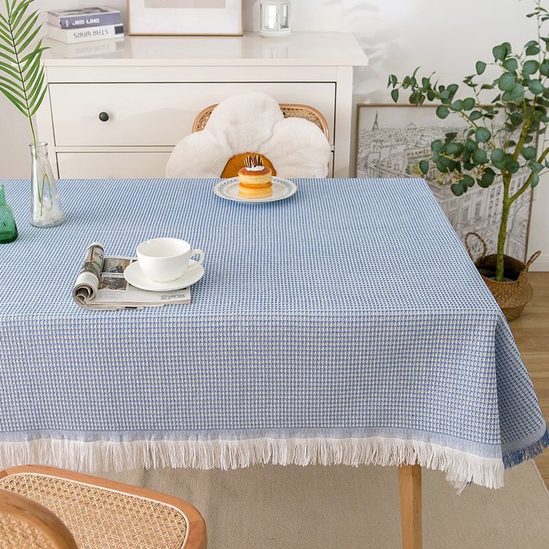 Woven Fringe Tablecloth – Soft Double-Sided Fabric