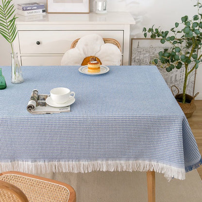 Woven Fringe Tablecloth – Soft Double-Sided Fabric