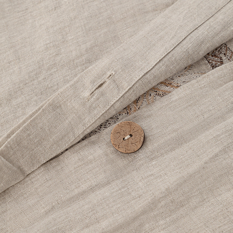 100% French Linen 4-Piece Bedding Set – Breathable, Natural & Relaxed Comfort