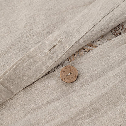 100% French Linen 4-Piece Bedding Set – Breathable, Natural & Relaxed Comfort